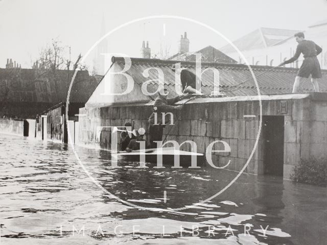 Floods, St. John's Road, Bath 1960