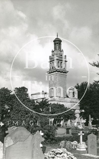 Beckford's Tower and Lansdown Cemetery, Bath c.1950?