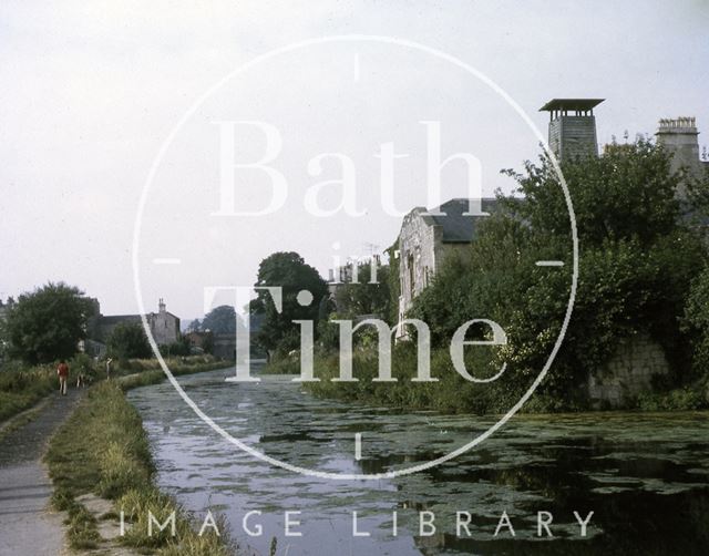 The unrestored Kennet and Avon Canal below Sydney Buildings, Bath c.1960