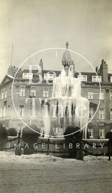 The frozen fountain, Laura Place, Bath 1929