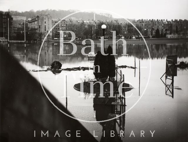 Floods at the Recreation Ground, Bath 1968