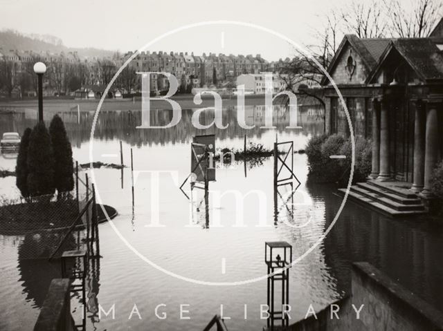 Floods at the Recreation Ground, Bath 1968