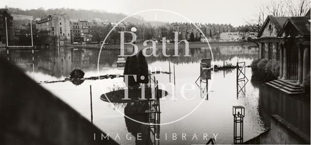 Floods at the Recreation Ground, Bath 1968