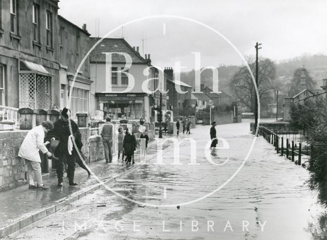 Floods, St. Saviour's Road, Larkhall, Bath 1960