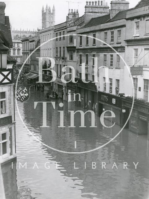 Floods in Southgate Street, Bath 1960