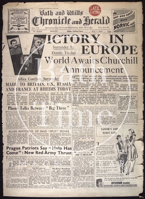 Victory in Europe from page, VE Day 1945