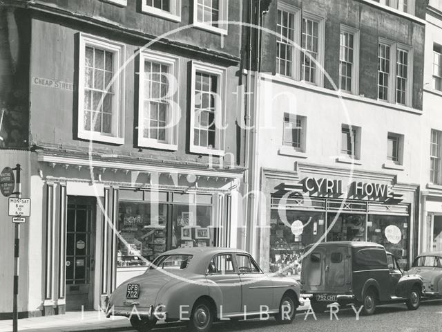 The Cyril Howe photographic shop, 13 & 14, Cheap Street, Bath 1962