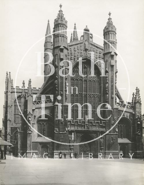 The west front of Bath Abbey c.1890