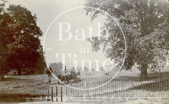 Haymaking opposite Cavendish Place, Bath 1900