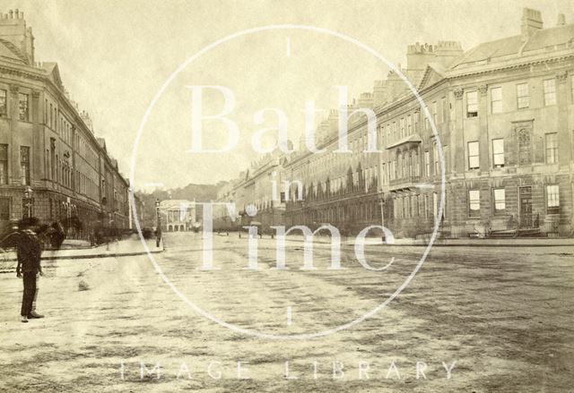 Great Pulteney Street before trees were planted, Bath c.1870