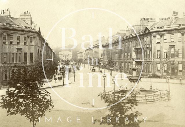 The fountain at Laura Place and Great Pulteney Street, Bath c.1880