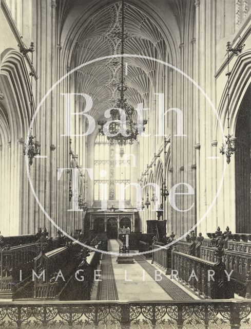 The nave, Bath Abbey c.1870