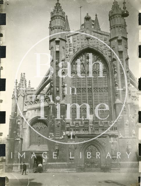 The west front of Bath Abbey 1898