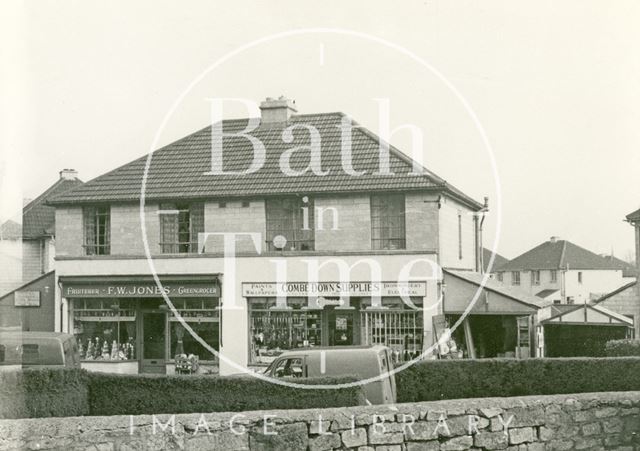 Combe Down Supplies and F.W. Jones, Greengrocer, Corner of North Road and Combe Road, Combe Down, Bath c.1960