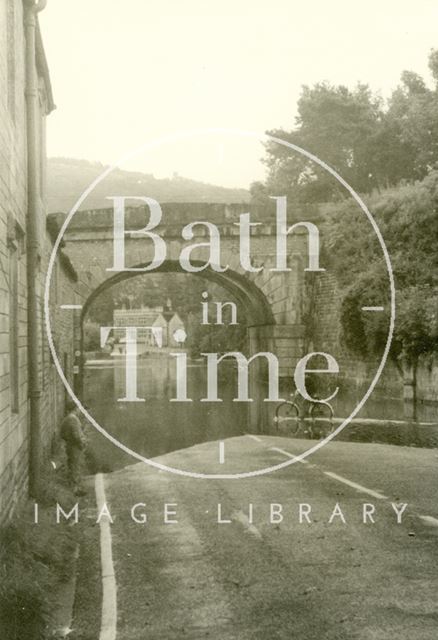 The flooded Bradford Road leading to Bathford c.1960