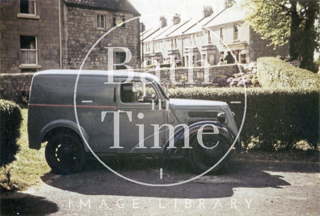 A van at the Junction of Combe Road and Bradford Road, Combe Down, Bath 1957