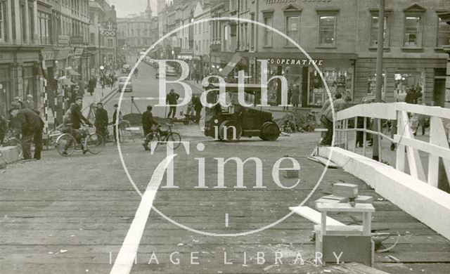 Repairs to the Old Bridge, Bath c.1961