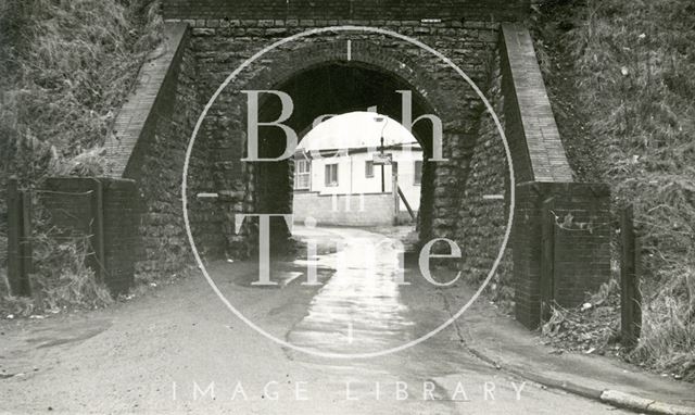 Bridge under the Somerset and Dorset Joint Railway line linking Millmead Road and Dartmouth Avenue, South Twerton, Bath 1968