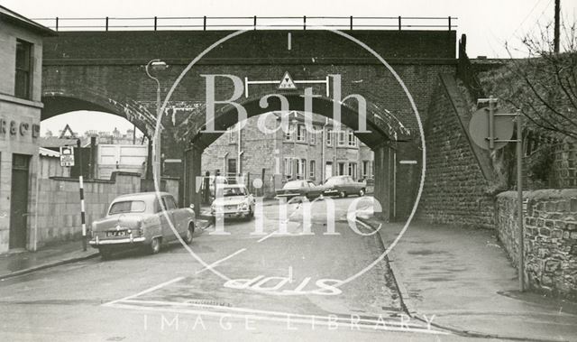 The Somerset and Dorset Joint Railway line over Bellott's Road, West Twerton, Bath 1968