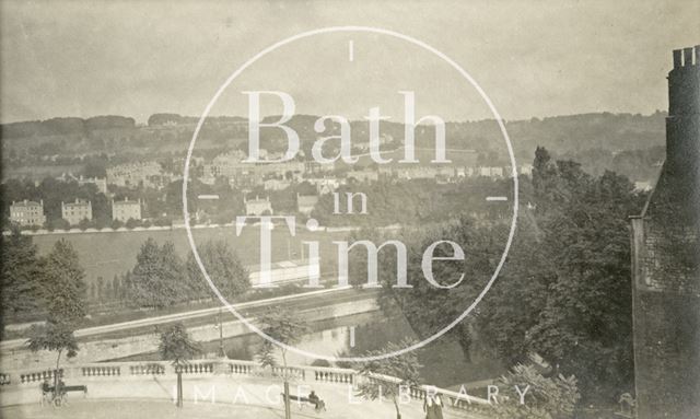 View of the recreation ground and Grand Parade from the Empire Hotel, Bath 1905