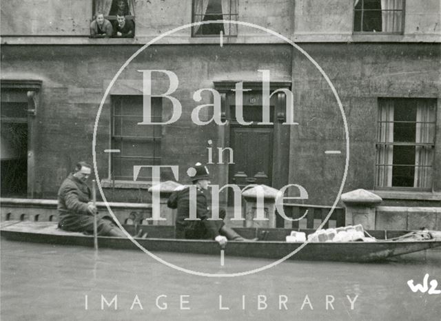 19, Victoria Bridge Road, Bath during the floods 1947