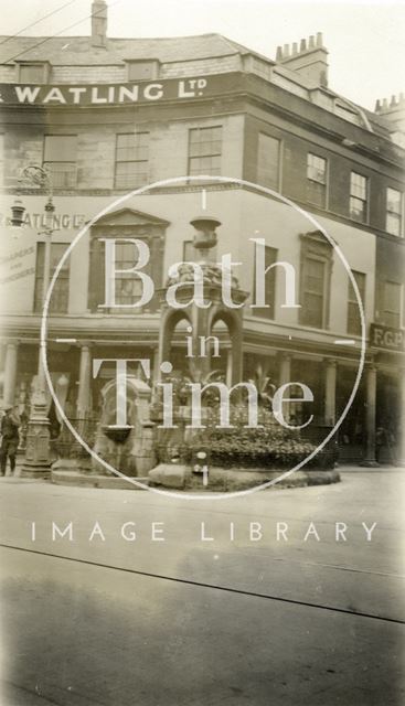 The Mineral Water Fountain, Bath Street and Stall Street, Bath 1928