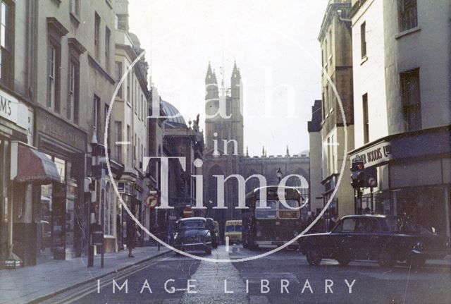 View from Northgate Street towards Bath Abbey c.1965