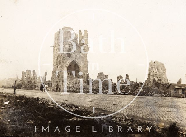 Ruins of Cloth Hall Tower, Ypres, Belgium c.1916-1920