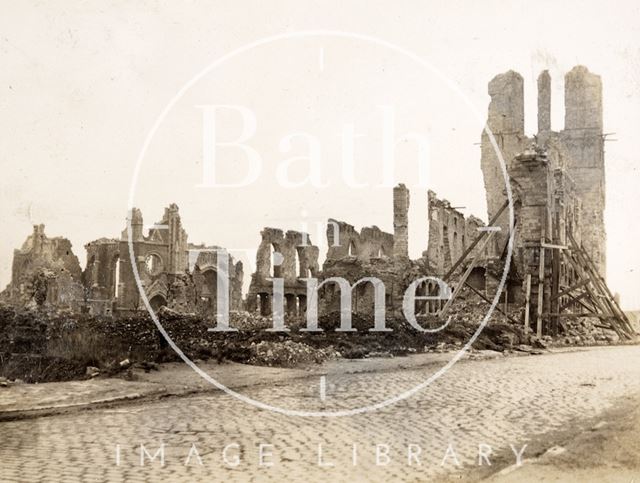 Cloth Hall and Tower ruins, Ypres, Belgium c.1916-1920