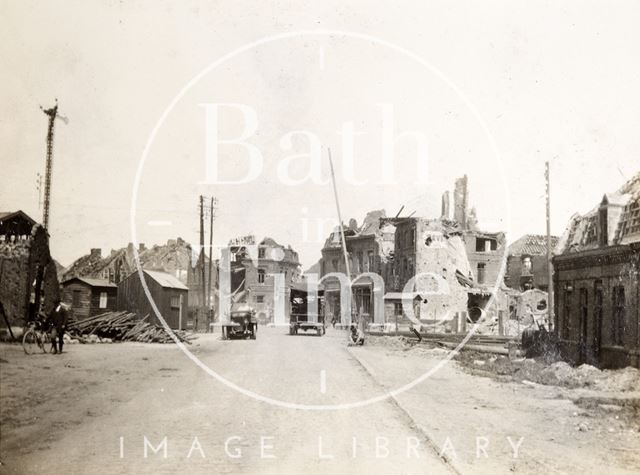 Ruined buildings, Armentieres, France c.1916-1920