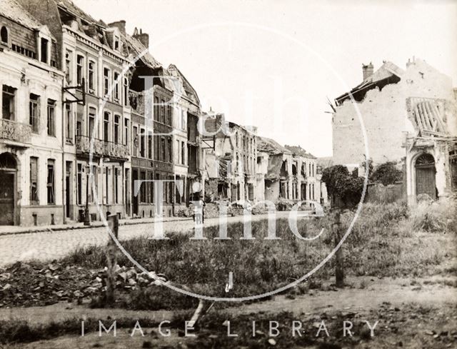 Ruined buildings, Armentieres, France c.1916-1920