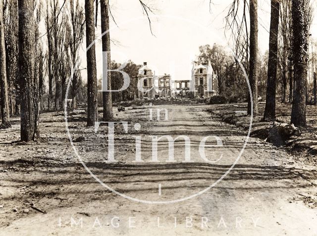 Ruined chateau near Armentieres, France c.1916-1920