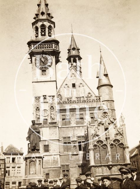 Schepenhuis and belfry, Alost/Aalst, Belgium c.1916-1920