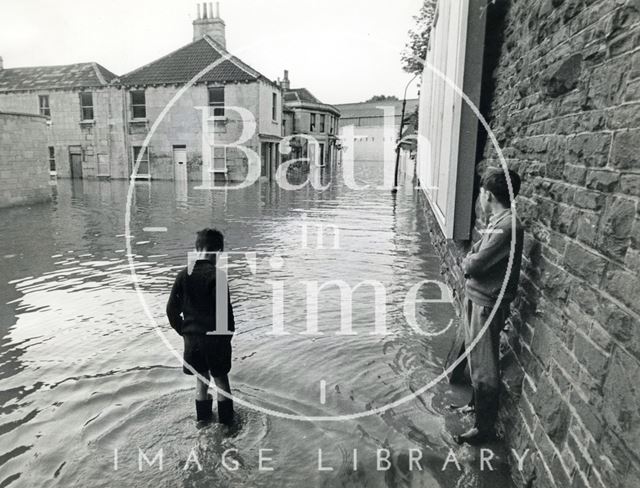 Floods in Cheltenham Street, Bath 1968