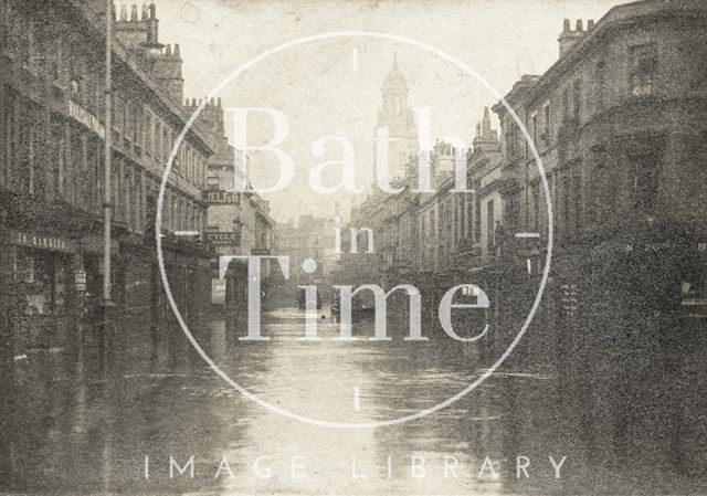 The flooded Southgate Street, Bath 1894