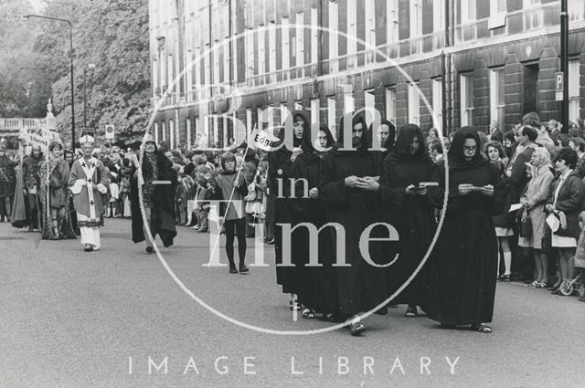 Monarchy 1000 Procession, Party of 'Saxon' monks, Bath 1973