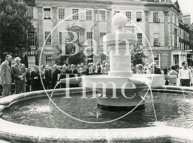 Opening of the new fountain in Laura Place, Bath 1977