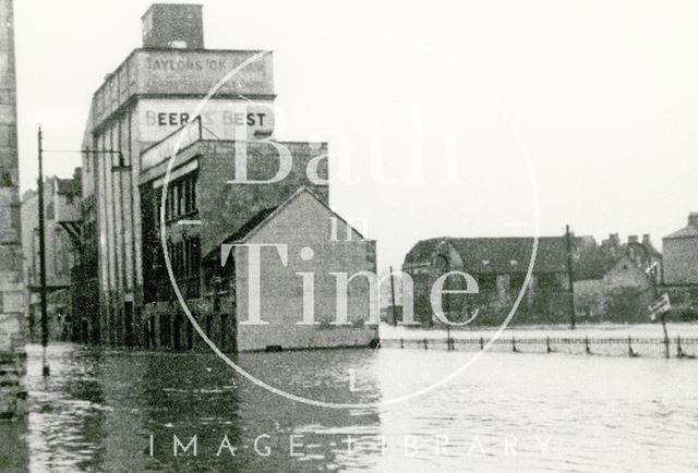 Bath Floods, Lower Bristol Road and Broad Quay 1947