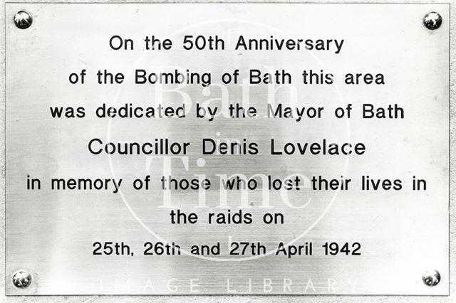 Inscription on memorial at Oldfield Park, Bath 1992