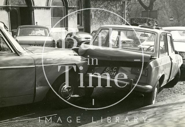 A parking accident outside the Bath and Country Club, Queen's Parade c.1960