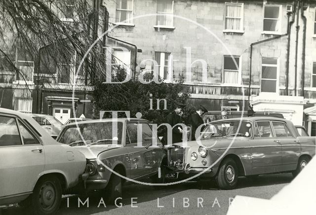 A parking accident outside the Bath and Country Club, Queen's Parade c.1960