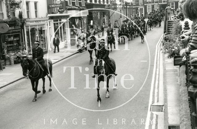 The King's Troop of the Royal Horse Artillery in Bath c.1980