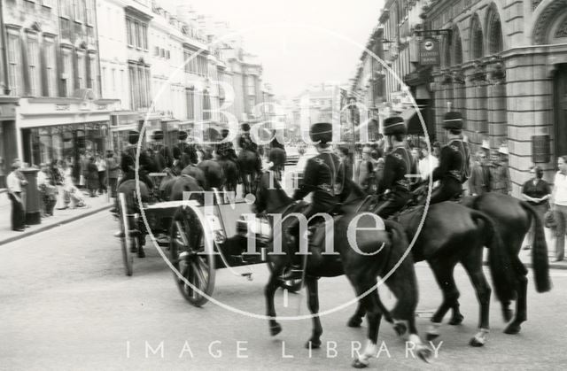 The King's Troop of the Royal Horse Artillery in Bath c.1980