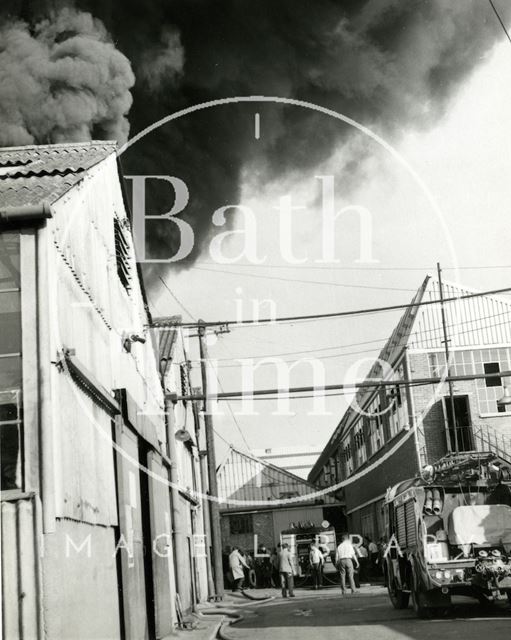 The great fire at Avon Rubber, Melksham, Wiltshire 1966