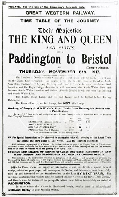 Visit of King George V and Queen Mary by train to Bristol 1917