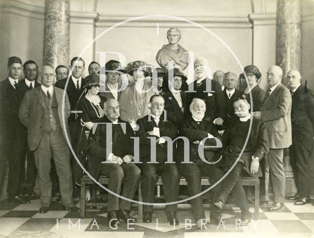 Conferring the freedom of the city on Mr. Frederic Harrison at the Guildhall, Bath 1921