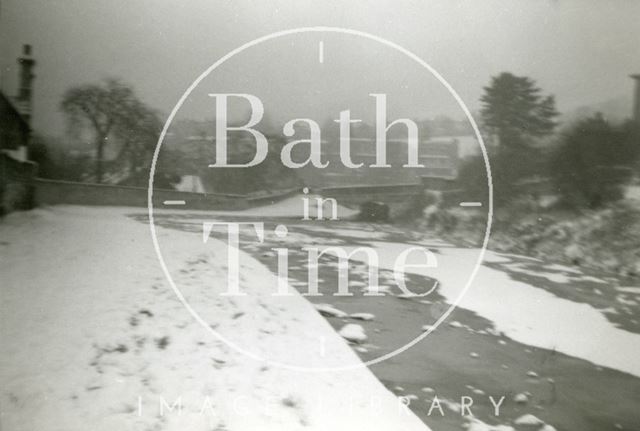 The Long Pond at the Kennet and Avon Canal, Widcombe, Bath during the freeze of 1963