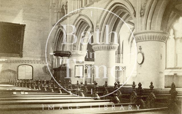 Interior, Malmesbury Abbey, Wiltshire c.1864