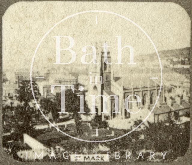 St. Mark's Church and burial ground, Widcombe, Bath c.1863