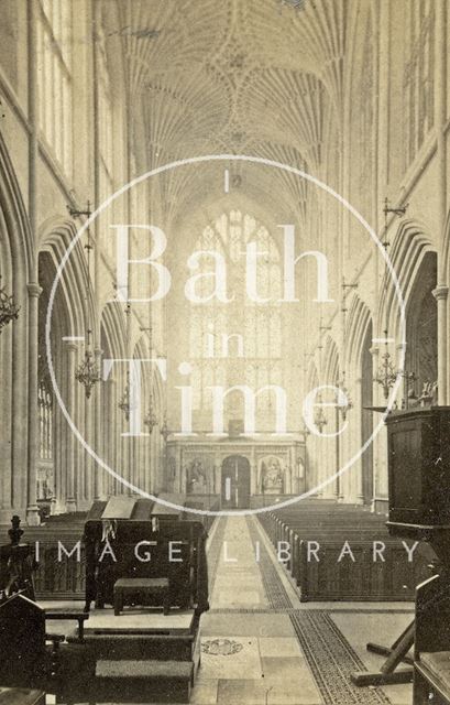 The nave, Bath Abbey c.1868